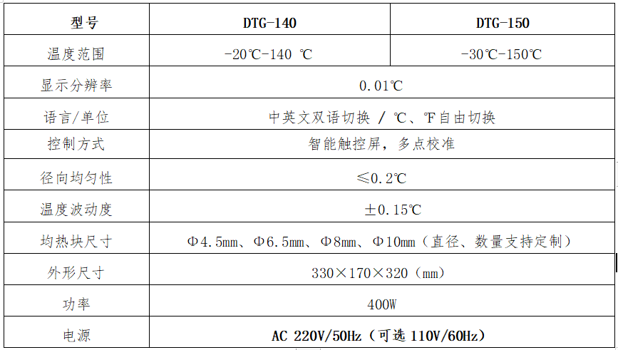 DTG-150型 低温便携智能干体炉（-30℃-150℃）